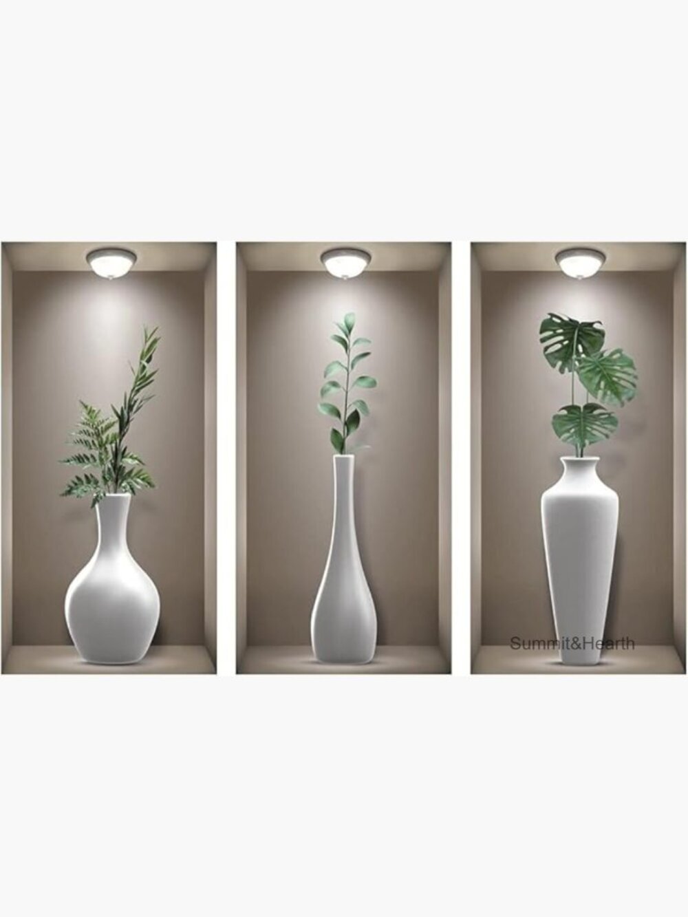 3D Wall Stickers Set of 3, Realistic Window View, Vinyl Decor 8x16
